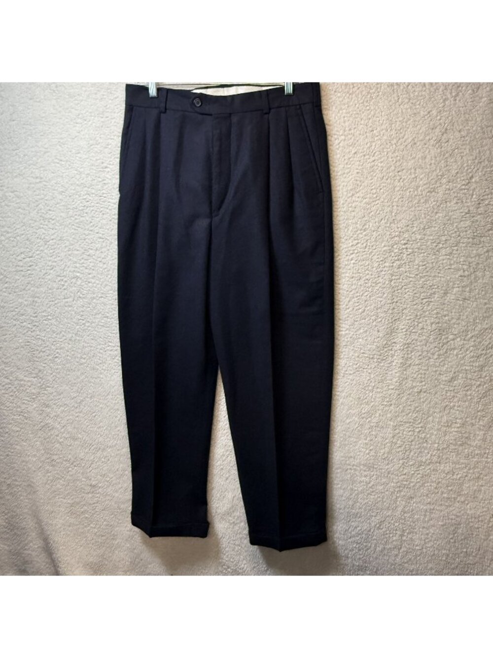 Vintage Chaps Ralph Lauren Mens Wool-Blend‎ Dress Trousers Pants 33x30 Navy